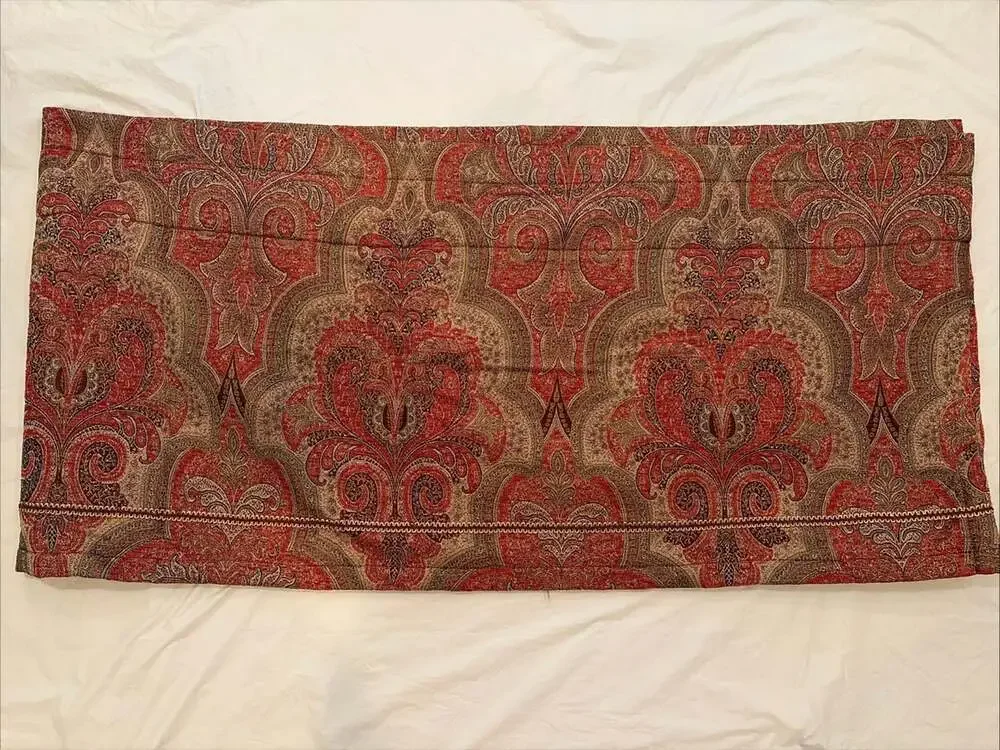 Veratex Red And Gold Paisley Jacquard Valance 84”x19..5” Valance Only
